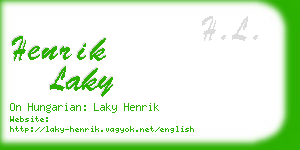 henrik laky business card